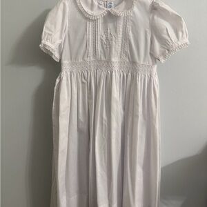 Beautiful Feltman Bros White Smocked Dress with Embroidered Detail